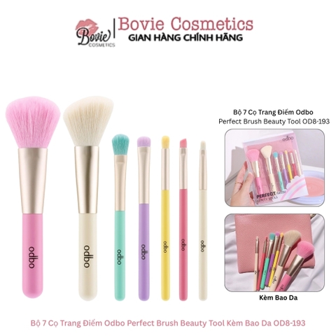 OD8-193 Bộ 7 Cọ Trang Điểm Odbo Perfect Brush Beauty Too