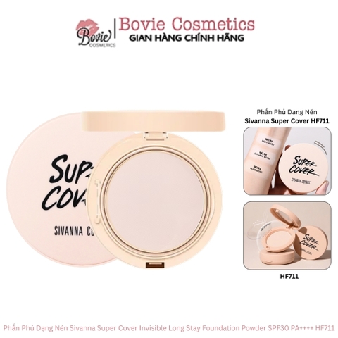 Phấn Phủ Dạng Nén Sivanna Super Cover Invisible Long Stay Foundation Powder SPF30 PA++++ HF711
