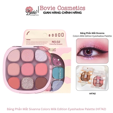 Bảng Phấn Mắt Sivanna Colors Milk Edition Eyeshadow Palette (HF742)
