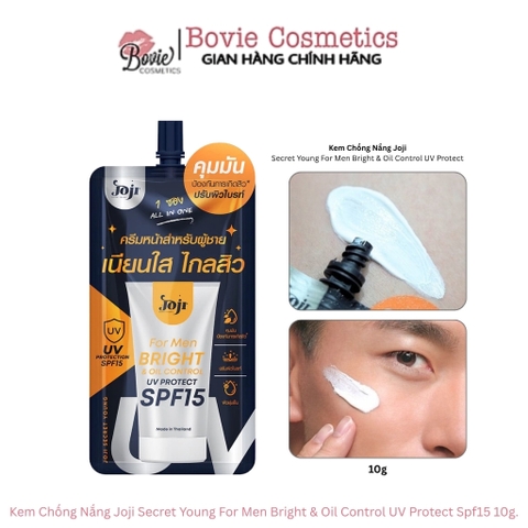 Kem Chống Nắng Joji Secret Young For Men Bright & Oil Control UV Protect Spf15 10g.