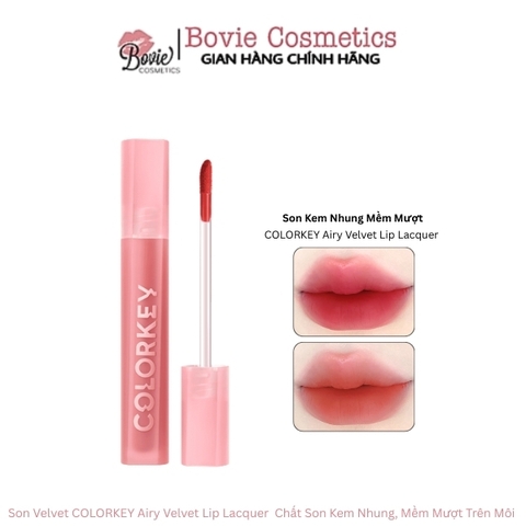 Son Kem Lì Mịn Mượt Colorkey Airy Velvet Lip Lacquer 2.5g