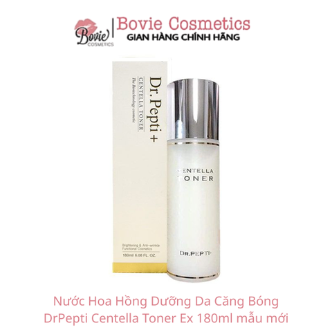 Nước Hoa Hồng Dưỡng Da Căng Bóng DrPepti Centella Toner Ex 180ml mẫu mới
