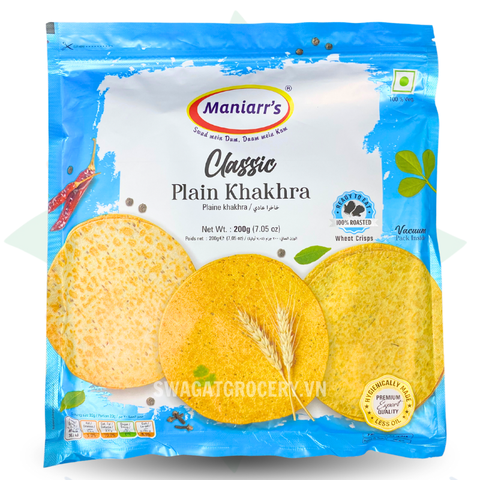 Bánh đa MANIARR'S PLAIN KHAKHRA 200GR