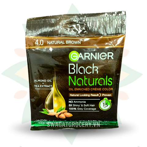 Nhuộm Tóc Garnier Black Naturals Hair Color No.4 Natural Brown (20ml + 20g)