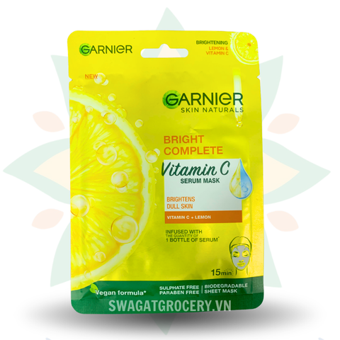 Mặt Nạ Tinh Chất Vitamin C - Garnier Skin Naturals Serum Sheet Mask Bright Complete Vitamin C 28g