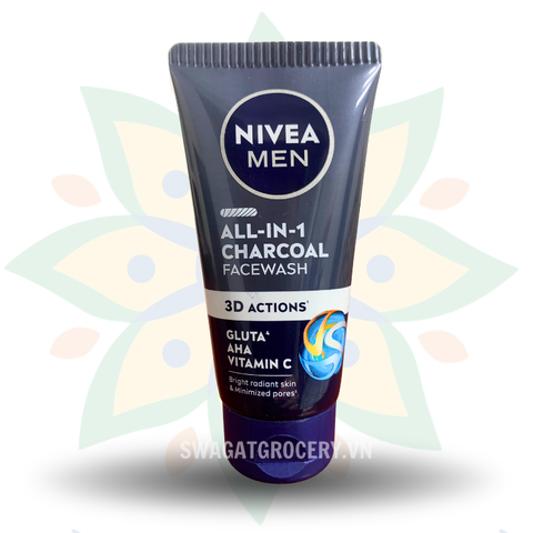 Sữa Rửa Mặt Nam Nivea Men All In One Charcoal Face Wash