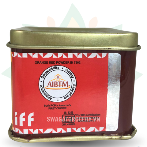 Phẩm màu đỏ cam BUSH ORANGE RED POWDER 100GR