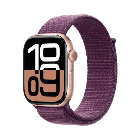Đồng hồ Apple Watch Series 10 GPS + Cellular 46mm Rose Gold (Vỏ Nhôm Dây Plum Sport Loop) (MWY83SA/A)