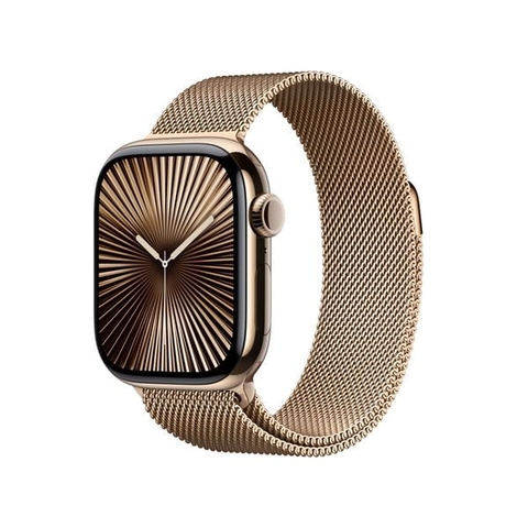 Đồng hồ Apple Watch Series 10 GPS + Cellular 42mm Gold Titanium (Vỏ Thép Dây Gold Milanese Loop) (MX083SA/A)
