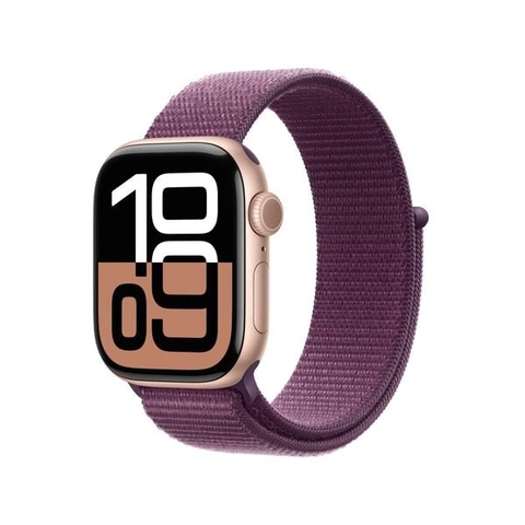Đồng hồ Apple Watch Series 10 GPS 42mm Rose Gold (Vỏ Nhôm Dây Plum Sport Loop) (MWWK3SA/A)