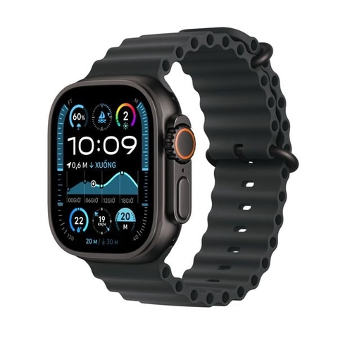 Đồng hồ Apple Watch Ultra 2 2024 GPS + Cellular 49mm Black Titanium (Vỏ Thép Dây Black Ocean Band) (MX4P3VN/A)