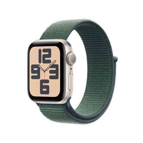 Đồng hồ Apple Watch SE 2024 GPS 44mm Starlight (Vỏ Nhôm Dây Lake Green Sport Loop) (MXEW3SA/A)