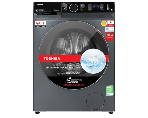 Máy giặt sấy Toshiba Inverter giặt 12.5 kg - sấy 8 kg TWD-BM135GF4V(MG)