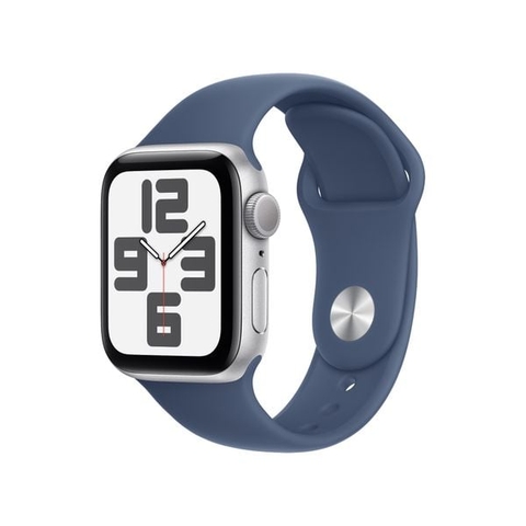 Đồng hồ Apple Watch SE 2024 GPS 40mm Silver (Vỏ Nhôm Dây Denim Sport Band - M/L) (MXED3SA/A)
