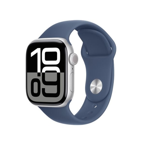 Đồng hồ Apple Watch Series 10 GPS + Cellular 42mm Silver(Vỏ Nhôm Dây Denim Sport Band - M/L) (MWX43SA/A)