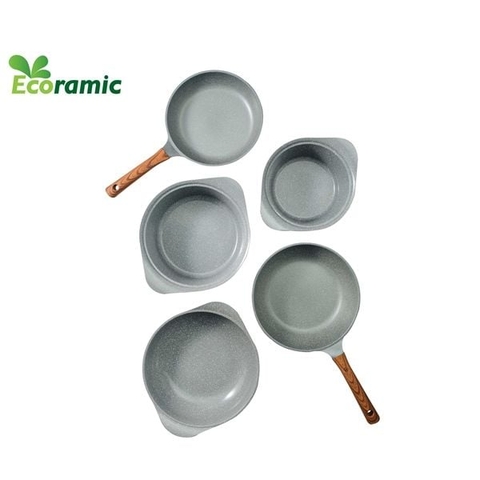 Bộ 5 Xoong nồi Chống Dính Ecoramic Có Từ PEIHS5