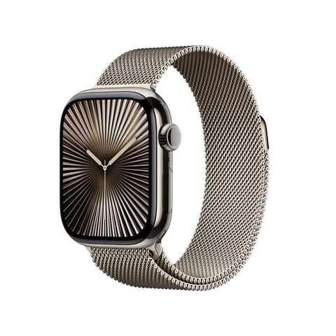 Đồng hồ Apple Watch Series 10 GPS + Cellular 42mm Natural Titanium (Vỏ Thép Dây Natural Milanese Loop) (MWXF3SA/A)