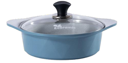Nồi đá đáy từ 22cm Ecoramic ECSRIH-22(B)