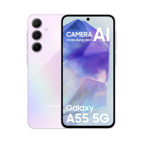 Điện thoại Samsung Galaxy A55 5G 8GB/128GB (Awesome Lilac) (SM-A556ELVAXXV)