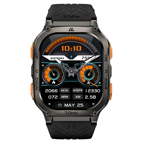 Đồng hồ Kospet Tank M3 Ultra GPS 49mm Bluetooth (Vỏ Thép Dây Silicon) - Đen