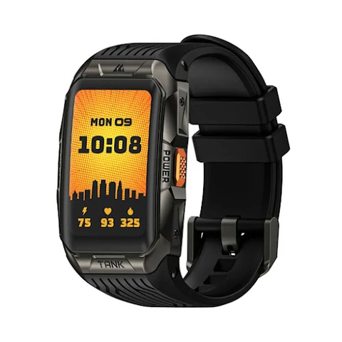 Đồng hồ Kospet Tank X2 Ultra GPS 34mm Bluetooth (Vỏ Thép Dây Silicon) - Đen