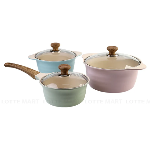 Bộ 3 Xoong Nồi Đáy Từ Ecoramic TRPIH3
