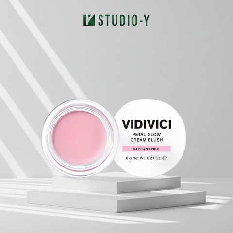 Phấn Má Dạng Kem VIDIVICI Petal Glow Cream Blush – Màu 04 Peony Milk – Tạo Hiệu Ứng Má Hồng Tự Nhiên, Căng Mọng