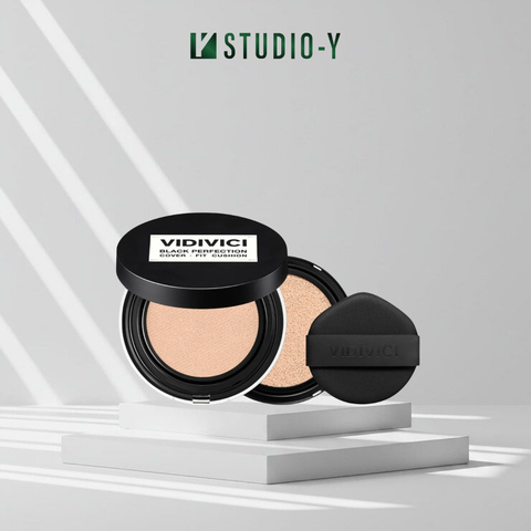 Phấn Nước Cao Cấp VIDIVICI Black Perfection Cover Fit Cushion – Che Phủ Hoàn Hảo & Bền Màu Suốt Ngày Dài
