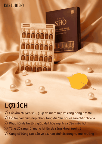 Tinh chất phục hồi trẻ hóa da hạn chế nếp nhăn Coreana Rodin SHO Recovery Timeless Ampoule