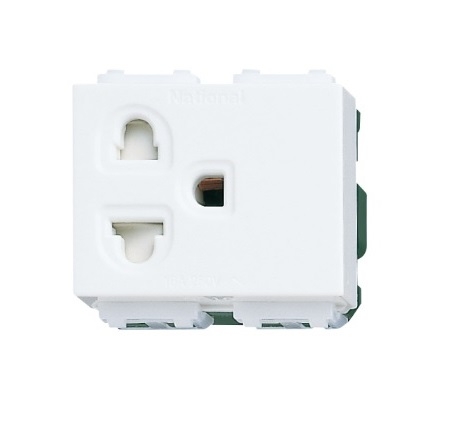 WEV1181SW - Ổ cắm đơn 3 chấu Panasonic, Dòng Wide, Màu trắng