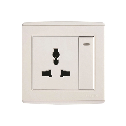 V4.0GK11Z13/N - Bộ ổ cắm đa năng và công tắc 1 chiều Uten