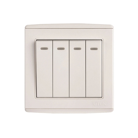 V4.0GK41 - Bộ công tắc bốn 1 chiều Uten