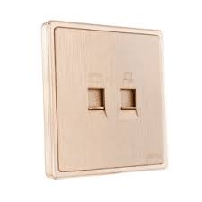 Mặt 2 ổ cắm điện thoại KT86x89mm mã S7TEL/2