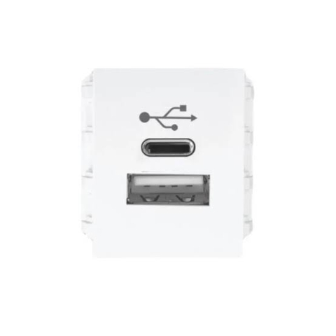 Ổ cắm sạc USB type A và type C, dòng điện DC 5V-3.1A