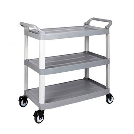 Xe đẩy 3 tầng nhựa khung nhôm tròn