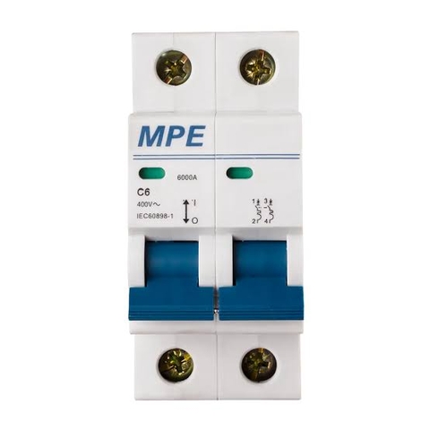 Aptomat MCB 2 pha, 6A, 6kA