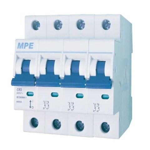 Aptomat MCB 4 cực, 63A, 6kA