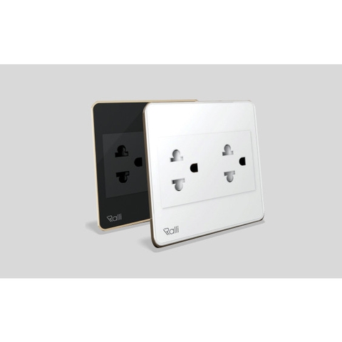 Ổ cắm âm tường OCAT04K 2C/16A (chữ nhật, Ralli)