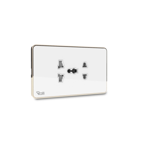 Ổ cắm âm tường OCAT05K 2C/16A (vuông, Ralli)