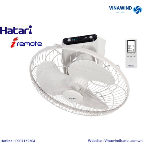 Quạt đảo trần Hatari HT-C16R1 điều khiển từ xa, Sải cánh 40cm