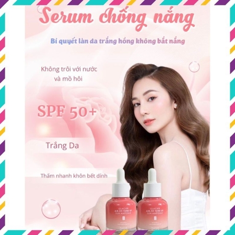 Tinh Chất Chống Nắng Dưỡng Trắng Nâng Tone Feelxo Glacier Air- Fit Tone Up SPF50+/PA+++ 30ML, Pink Tone Up  - HTHshop102