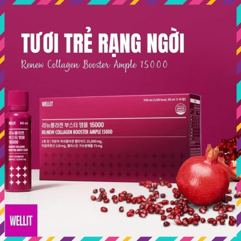 Collagen Wellit Booster Ample Nước uống Trẻ Hóa Da Hàn Quốc - HTHshop102