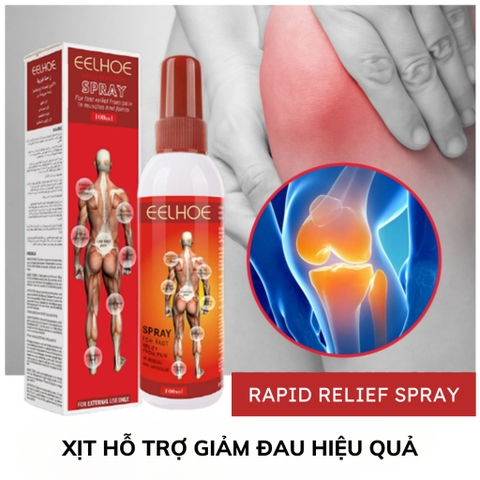 Xịt Giảm Đau Nhanh Rapid Relief Spray Hỗ Trợ Gi.ảm Đau Nhức, Căng Cơ, Các Vết Sưng Tím 100ml - HTHshop102