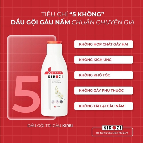 Dầu gội Kirozi, kirei Nhật Bản sạch gàu nấm- Chai 120ml - HTshop