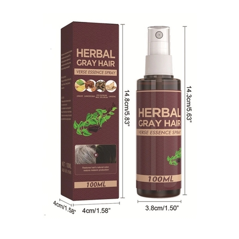 Xịt Tóc Herbal gray hair linh chi kích đen tóc  100ml  - HTHshop102