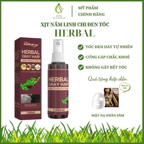 Xịt Tóc Herbal gray hair linh chi kích đen tóc  100ml  - HTHshop102