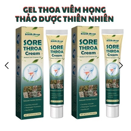 Kem Thoa SORE THORA CREAM Hỗ Trợ làm Giảm Viêm, Đau Họng Hạt, Amidan, Mãn Tính, Ho Khan