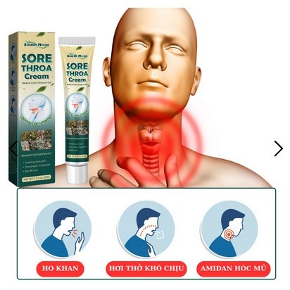 Kem Thoa SORE THORA CREAM Hỗ Trợ làm Giảm Viêm, Đau Họng Hạt, Amidan, Mãn Tính, Ho Khan