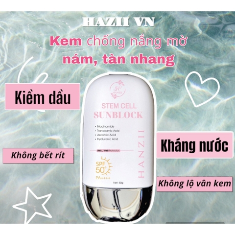 Kem chống nắng Hanzii Kiềm Dầu Chống Nắng SPF 50+