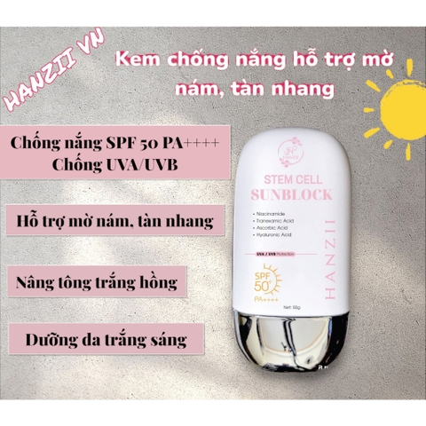 Kem chống nắng Hanzii Kiềm Dầu Chống Nắng SPF 50+